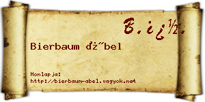 Bierbaum Ábel névjegykártya