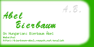 abel bierbaum business card