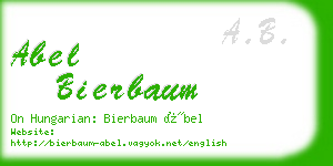 abel bierbaum business card